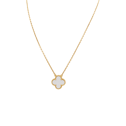 Collier Van Cleef & Arpels, "Vintage Alhambra", or jaune, nacre. 58 Facettes 34303