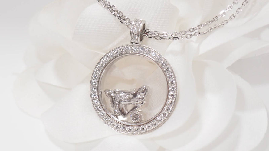 Collier Collier Chopard "happy Diamonds" en or blanc et diamants 58 Facettes 32004