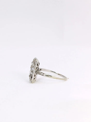 Bague 55 Bague plaque Art Déco diamants taille rose 58 Facettes J346