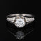 Bague 56 Bague solitaire ancien diamant accompagné 58 Facettes 22-575
