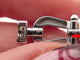 Bracelet bracelet FRED force 10 mm manille or blanc 14 diamants 58 Facettes 264764