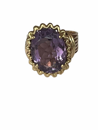 Bague 53 Bague Or Jaune Améthyste 58 Facettes LOT 6302