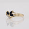 Bague 51 Bague d'occasion or jaune saphirs navette diamant 58 Facettes 17-024B