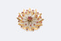 Broche Oro Giallo Spilla a fiore in oro giallo con rubini 58 Facettes SPL94