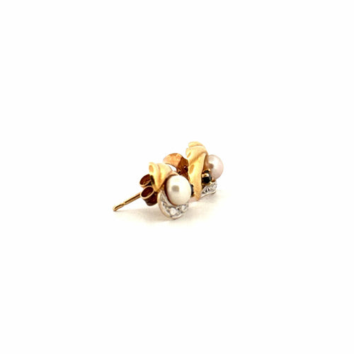 Boucles d'oreilles Puces d'oreilles or jaune topazes et perles 58 Facettes 2-BOD1-GS38371-5