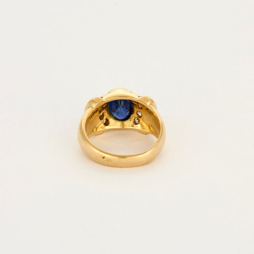 Bague 51,5 Bague or jaune, saphir et diamants 58 Facettes ROM1090