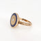 Bague 51 Bague Art Déco Vintage Diamant Émail Cercle Or Jaune 58 Facettes G13365