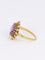 Bague 52 Bague marguerite ancienne or jaune amethyste perles fines 58 Facettes 1102.6