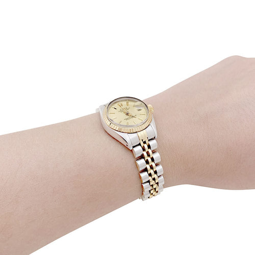 Montre Montre Rolex, "Oyster Perpetual Datejust", or jaune et acier. 58 Facettes 33840
