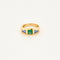 Bague 52 Bague Gypsy or jaune, émeraude, saphirs 58 Facettes 1