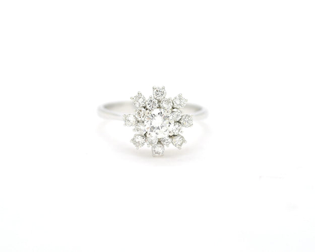 Bague Bague contour en or blanc 58 Facettes