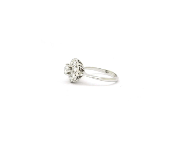 Bague Bague en or blanc 18 kt avec diamants 0,70 ct 58 Facettes