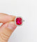 Bague Art Déco or blanc, rubis synthétique et diamants taille rose (circa 1930)