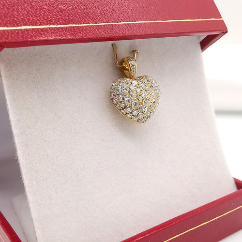 Pendentif Pendentif cœur or & diamants 58 Facettes