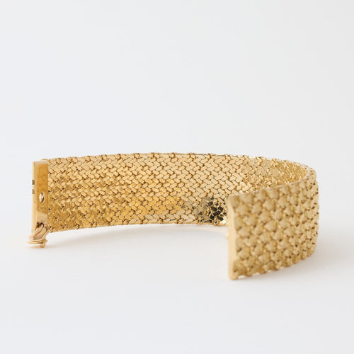 Bracelet Exceptionnel Bracelet Manchette Or Jaune 58 Facettes