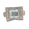 Bague Bague style chevalier en platine avec aigue-marine 58 Facettes CH55