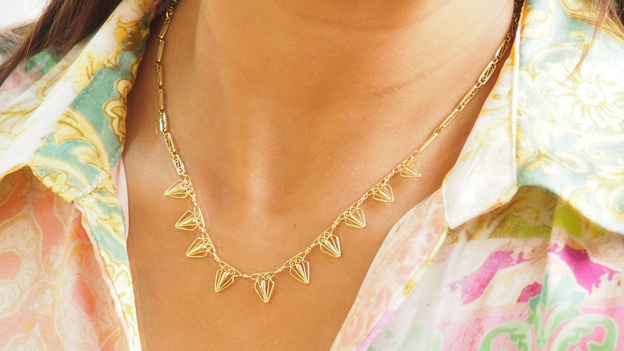 Collier 44cm Collier draperie en or jaune 58 Facettes 32347