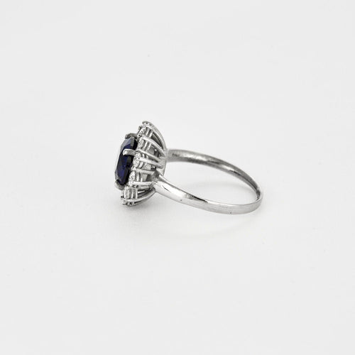Bague Bague or jaune saphir 4cts, diamants 2cts 58 Facettes