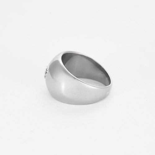 Bague 52,5 Bague dôme en or blanc et diamant 58 Facettes LAV1846