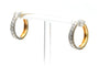 Boucles d'oreilles Boucles d'oreilles contemporaines serties de diamants en or jaune et blanc 18k 58 Facettes 23404