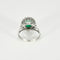 Bague 53 Bague Pompadour Emeraude Entourage Diamants Or Blanc 58 Facettes