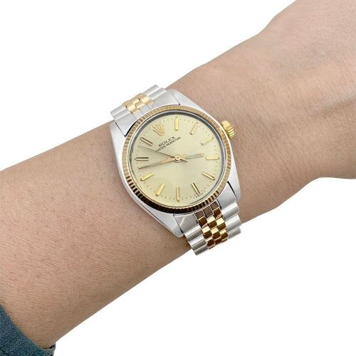 Montre Montre Rolex, "Oyster Perpetual", or jaune et acier. 58 Facettes 34921