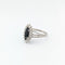 Bague 54 Marquise or blanc diamants saphir 58 Facettes 30610