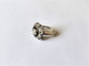 Bague 53 Bague or blanc 18k et Diamants anciens 58 Facettes
