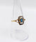 Bague 56 Bague Art Déco or monture géométrique et pierre bleue (circa 1930) 58 Facettes A06281