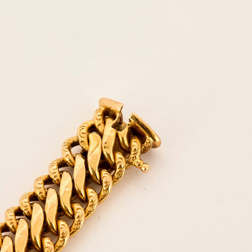 Bracelet Bracelet ancien maille américaine en or jaune 58 Facettes P1L11