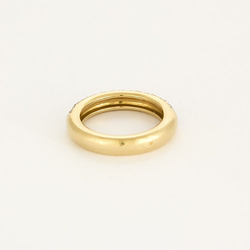 Bague 52 Alliance en or jaune et diamants 58 Facettes LAN1570