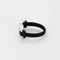 Bague 60,5 FRED - Move one - Bague en or blanc et cordon en caoutchouc 58 Facettes B250491