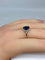 Bague 54 Bague en or blanc saphir et diamants 58 Facettes AB328