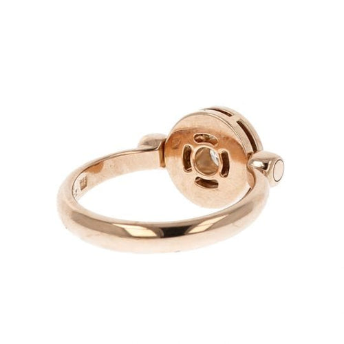 Bague 54 Bulgari Bague Maison Bulgari , Collection 'Bulgari Flip' , Or Rose 18 Carats Et Diamant Taille Brillant 58 Facettes 4362