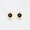 Boucles d'oreilles Dormeuses Anciennes Onyx Perles Or Jaune 58 Facettes
