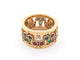 Bague 54 bague CARTIER riviere en or jaune sertie emeraudes rubis saphirs diamant 58 Facettes 264832