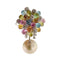 Bague 53 Bague perle, pierres de couleur et diamants 58 Facettes 30439