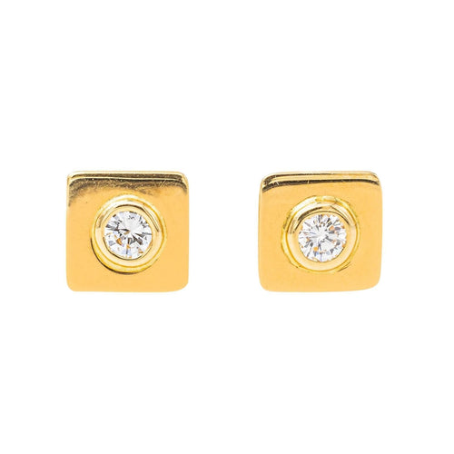 Boucles d'oreilles Boucles d'oreilles Puces Or jaune Diamant 58 Facettes 3013240CN