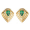 Boucles d'oreilles Boucles d'oreilles Clips Or jaune Emeraude 58 Facettes 2905297CN