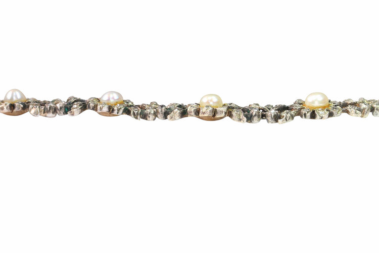Collier Élégance victorienne : un tour de cou en diamants et perles d'une grâce intemporelle 58 Facettes 24086-0162