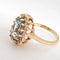 50 Bague diamant aigue-marine 4,50 ct vintage 58 Facettes G13369