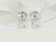 Boucles d'oreilles Puces d'oreilles en or blanc et diamants 58 Facettes 33410
