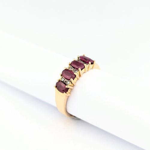 Bague 58 Bague en or jaune rubis et diamants 58 Facettes 31234