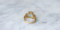 Bague 51.5 Bague Topaze et Grenats Or Jaune 58 Facettes