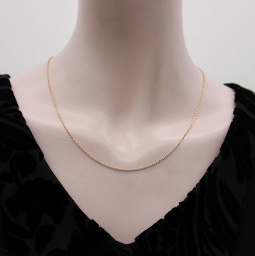 Collier Chaîne à maillons Belcher italiens en or rose 14 carats 58 Facettes A2003X