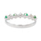 Bague 53 Bague Demi alliance Or blanc Emeraude 58 Facettes 3282602CN