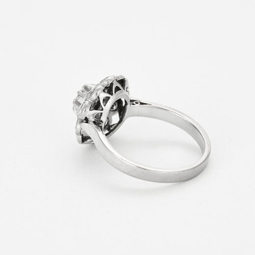 Bague 53 Bague marguerite or blanc et diamants 58 Facettes EPI1066