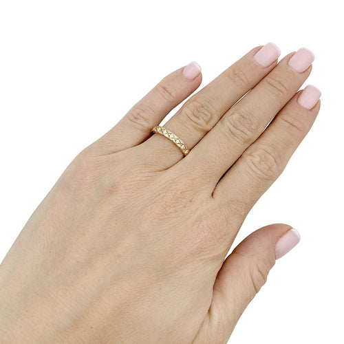 Bague 53 Bague alliance Chanel, "Coco Crush", or rose, diamants. 58 Facettes 33651