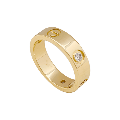 Bague 52 Bague Cartier, "Love 3 diamants", or jaune, diamants. 58 Facettes 34301