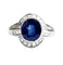 Bague Bague avec saphir non traité et diamants 58 Facettes